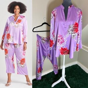 N Natori Large 2pc Peony Blossom Pajama Set